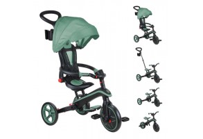 Детска триколка 4 в 1 GLOBBER EXPLORER TRIKE FOLDABLE, сгъваема, цвят маслина