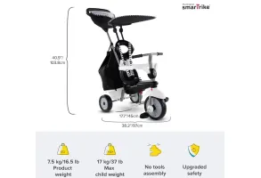 Детска триколка smarTrike 4-в-1 Vanilla Plus, черно и бяло - 7