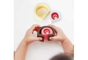 Детски дървен комплект, Hape, Ягодов десерт, 7 части - 3