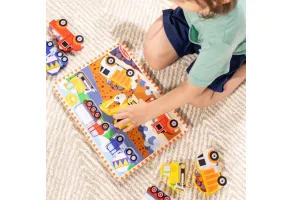Детски масивен пъзел 6 части - Строителни машини - Melissa & Doug - 3