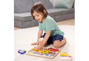 Детски масивен пъзел 6 части - Строителни машини - Melissa & Doug - 7