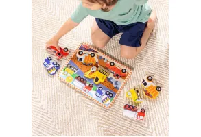 Детски масивен пъзел 6 части - Строителни машини - Melissa & Doug - 9