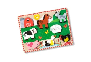 Детски масивен пъзел 8 части - Селскостопански животни - Melissa & Doug - 7