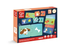 Детски образователен пъзел, Hape, С какво се хранят животните, 36 части