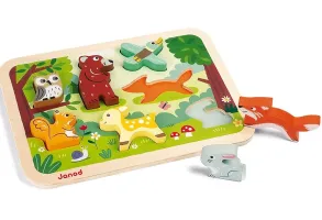 Детски пъзел с 3D части Janod - Гора - 2