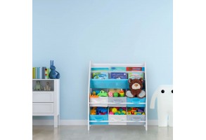 Детски рафт с 6 кутии и 2 отделения за книжки - 3