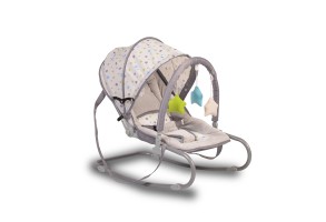 Детски шезлонг Moni Lulu, сив, 0+