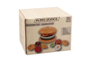 Детски сортер дървен бургер - Kruzzel - 5