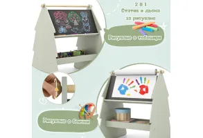 Детски статив със столче 2в1, Costway - 3