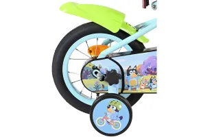 Детски велосипед с помощни колела, Bluey,12 инча - 2