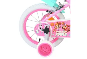 Детски велосипед с помощни колела, Paw Patrol, розово, 14 инча - 2
