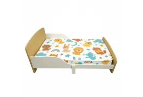 Детско Дървено Легло със Защита и Подматрачна Рамка 140/70 см – GINGER HOME - 2
