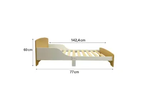 Детско Дървено Легло със Защита и Подматрачна Рамка 140/70 см – GINGER HOME - 4