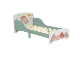 Детско Легло GINGER HOME, Защита от Падане, Дървено, Подматрачна Рамка 70х130 см, FOREST - 2