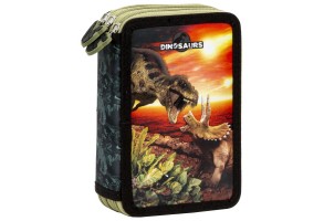 DINOSAUR 18 несесер с 2 ципа, ПЪЛЕН