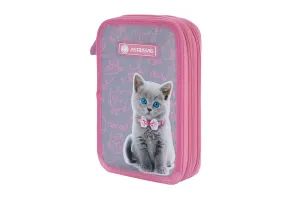 Двоен несесер, Astra, AC2, Pinky Kitty, Без аксесоари, 20,5 x 13 x 4,5 см