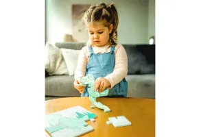 Дървен 3D пъзел, динозавър, 2в1 - 8