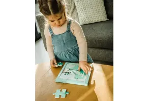 Дървен 3D пъзел, динозавър, 2в1 - 10