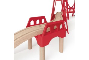 Дървен комплект, Hape, Железопътни мостове, 17 части - 3