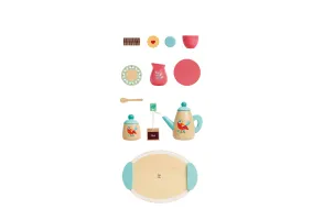 Дървен комплект за игра, Hape, Време за чай, 14 части - 2