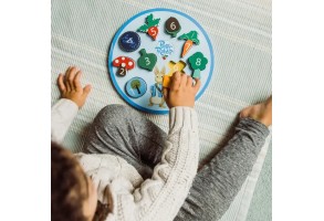 Дървен Пъзел Часовник Peter Rabbit, числа и броене - 4