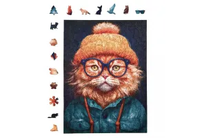 Дървен пъзел Milliwood, Cold is cool, 316 части - Рижия котарак Джовани - 3