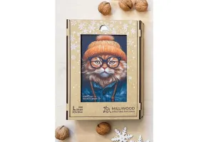Дървен пъзел Milliwood, Cold is cool, 316 части - Рижия котарак Джовани - 5