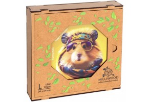 Дървен пъзел Milliwood, Funnymals, 90 части - Хипи Хамстер