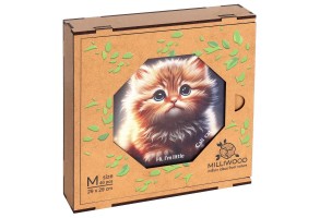 Дървен пъзел Milliwood, Hi, I'm little, 46 части - Котето Кали