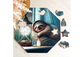 Дървен пъзел Milliwood, Hi, Im little, 46 части - Ленивецът Саймън - 4