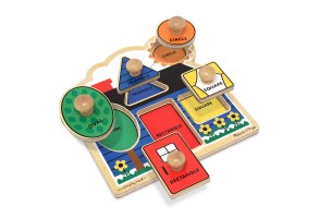 Дървен пъзел с геометрични форми Melissa and Doug - 2