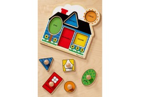 Дървен пъзел с геометрични форми Melissa and Doug - 3