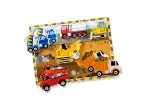 Дървен пъзел Строителни Машини 6 части Melissa and Doug