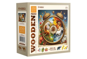 Дървен пъзел Wooden City, 250 части - Коне - 2