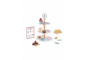 Дървен стенд за десерти TJ273 - 2