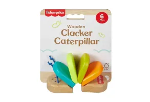 Дървена дрънкалка Fisher Price, гъсеница