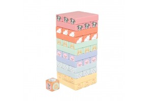 Дървена игра - Дженга - Животните от фермата (FSC®)