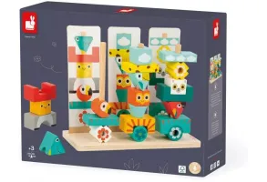 Дървена игра за нанизване Janod - Тропически тотем - 6