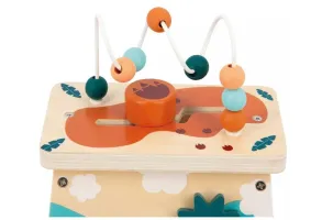 Дървена играчка Janod - Мултиактивен вулкан, Дино - 4