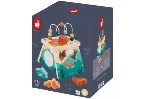 Дървена играчка Janod - Мултиактивен вулкан, Дино - 6