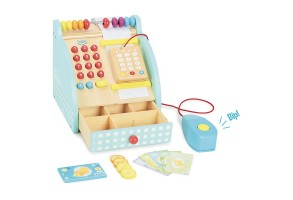 Дървена играчка касов апарат
