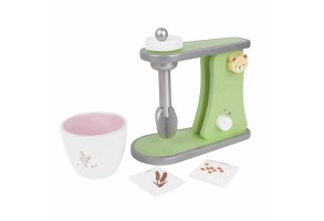 Дървена играчка за деца, Миксер - зелен