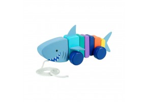 Дървена играчка за дърпане 'Акула' -  Sea Life
