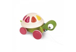 Дървена играчка за дърпане - Костенурка