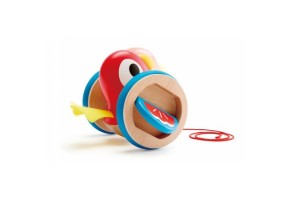 Дървена играчка за дърпане – Пиленце - 3