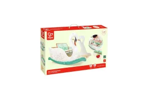 Дървена люлка 2 в 1, Hape, Лебед, 82,4 х 50,4 х 38,4см.