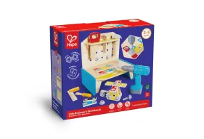 Дървена работна маса с инструменти, Hape, 51 части