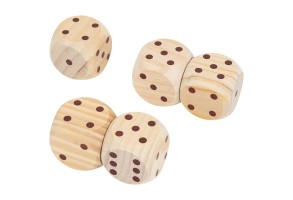 Дървени големи зарчета, за градината