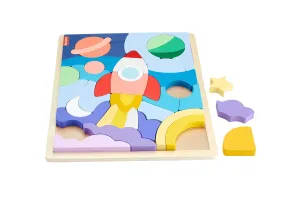 Дървени играчки Fisher Price, пъзел космос