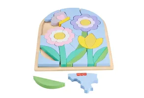 Дървени играчки Fisher Price, пъзел с цветя